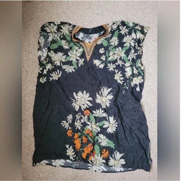 Anthropologie Blank Floral Print Midi Caftan size OS - Picture 6 of 8